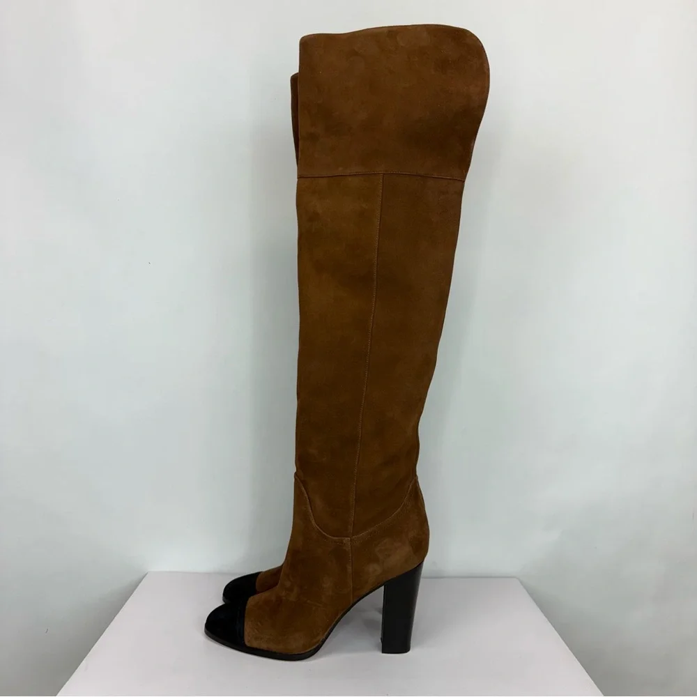 New Veronica Beard Conrad Cap Toe Over the Knee Boot Sz 9